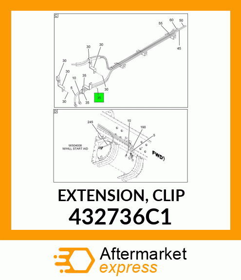 EXTENSION, CLIP 432736C1