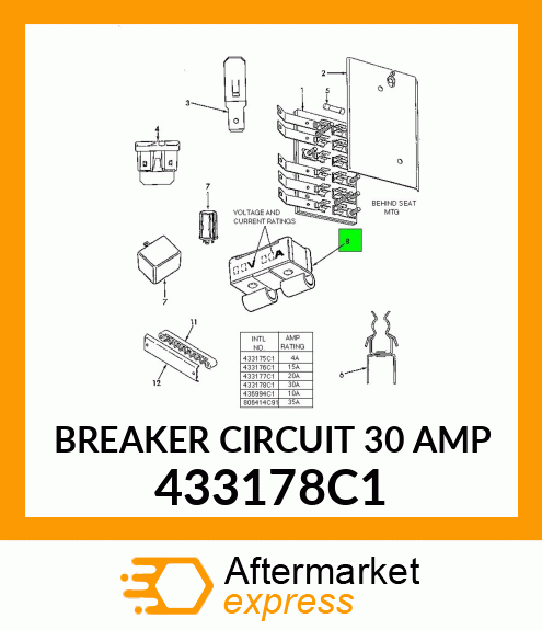 BREAKER CIRCUIT 30 AMP 433178C1