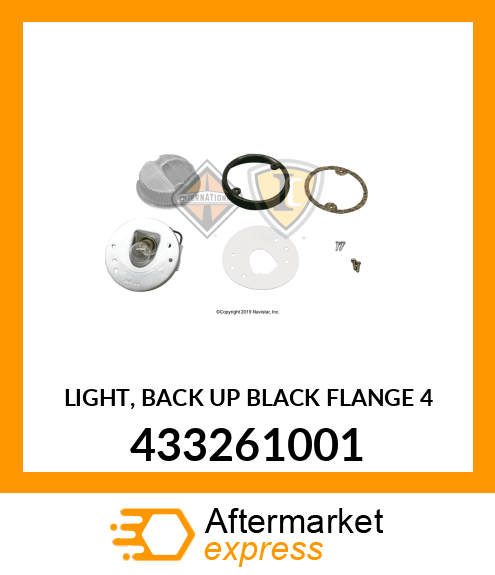 LIGHT, BACK UP BLACK FLANGE 4" 433261001