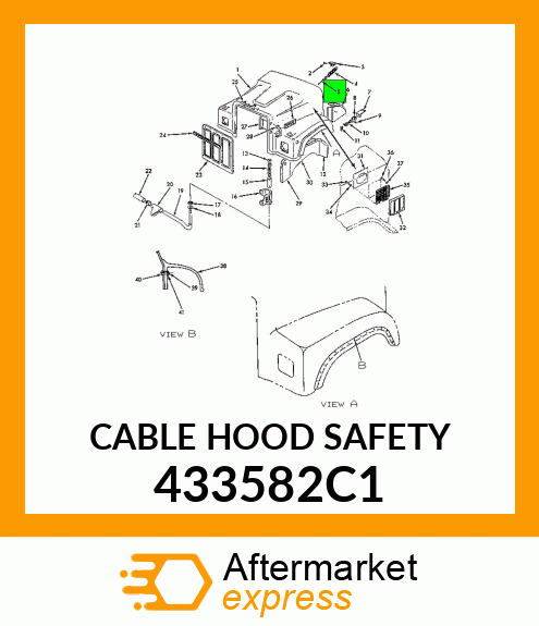 CABLE HOOD SAFETY 433582C1
