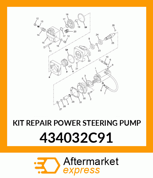 KIT REPAIR POWER STEERING PUMP 434032C91