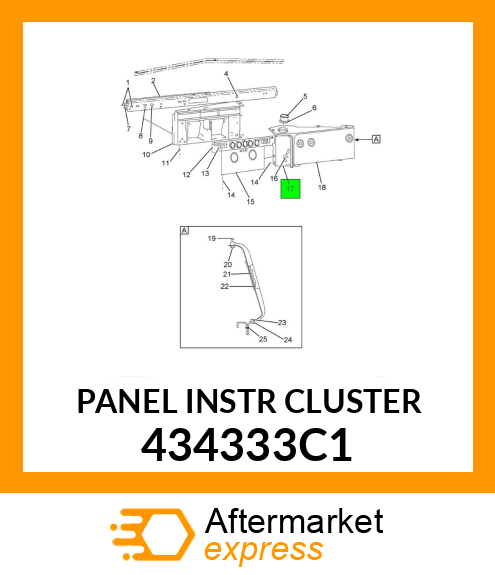 PANEL INSTR CLUSTER 434333C1