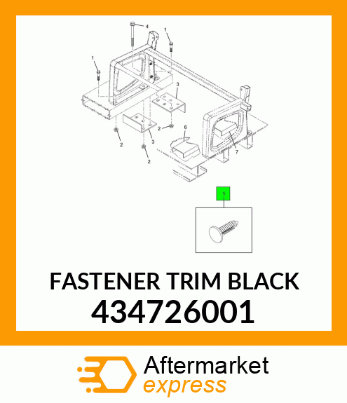 FASTENER TRIM BLACK 434726001