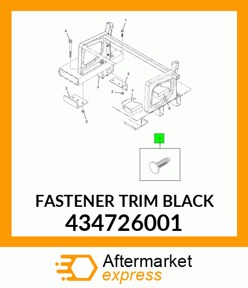 FASTENER TRIM BLACK 434726001