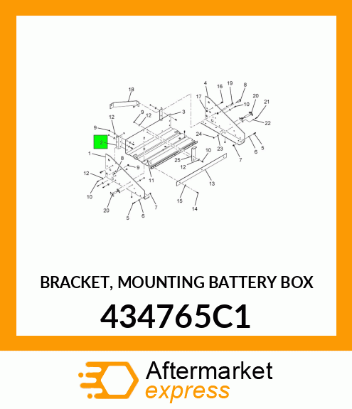 BRACKET, MOUNTING BATTERY BOX 434765C1