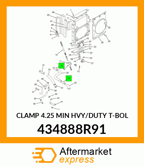 CLAMP 4.25 MIN HVY/DUTY T-BOL 434888R91