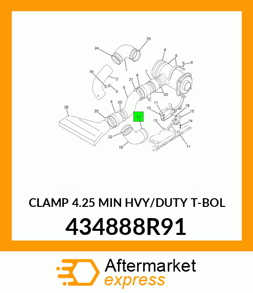 CLAMP 4.25 MIN HVY/DUTY T-BOL 434888R91