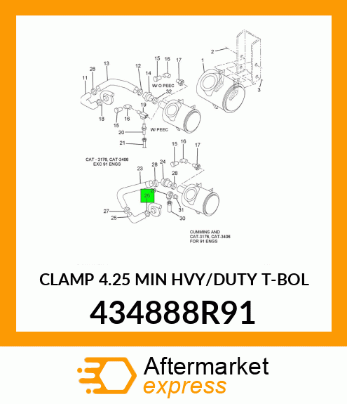 CLAMP 4.25 MIN HVY/DUTY T-BOL 434888R91