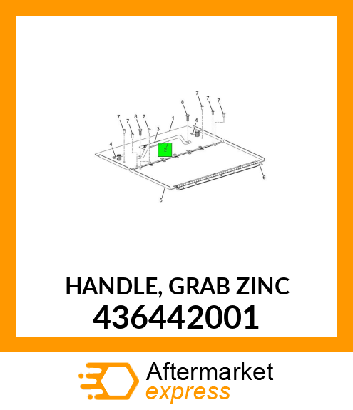 HANDLE, GRAB ZINC 436442001