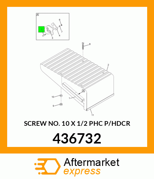 SCREW NO. 10 X 1/2 PHC P/HDCR 436732