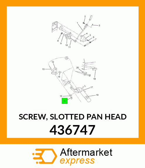 SCREW, SLOTTED PAN HEAD 436747