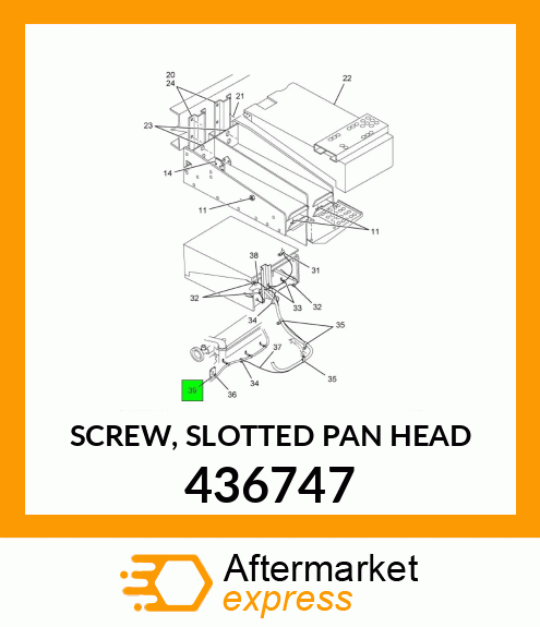 SCREW, SLOTTED PAN HEAD 436747