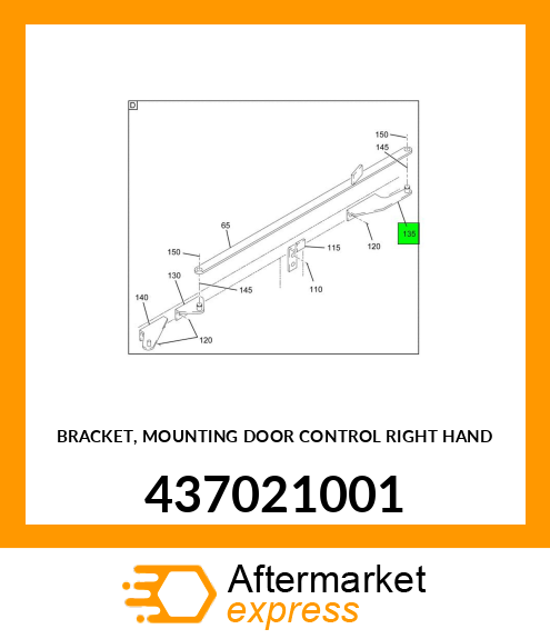 BRACKET, MOUNTING DOOR CONTROL RIGHT HAND 437021001