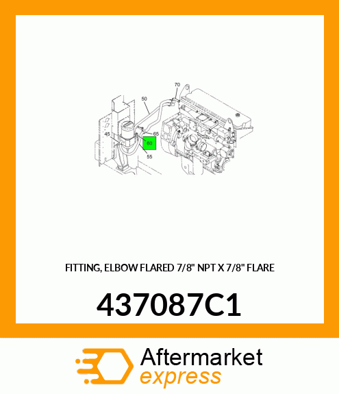 FITTING, ELBOW FLARED 7/8" NPT X 7/8" FLARE 437087C1