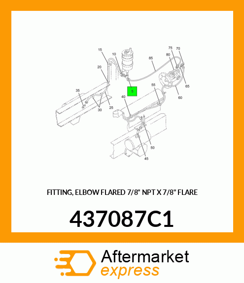 FITTING, ELBOW FLARED 7/8" NPT X 7/8" FLARE 437087C1