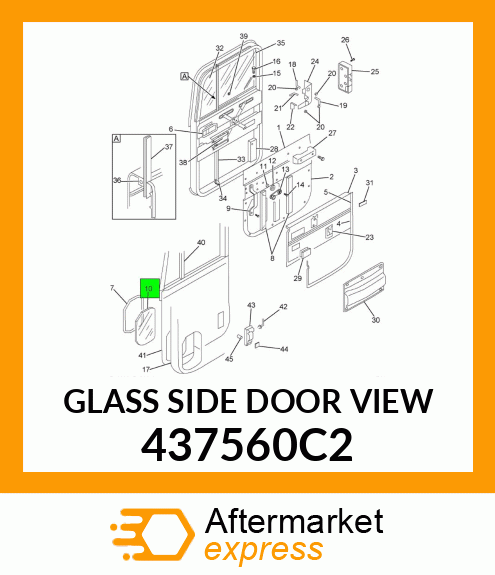 GLASS SIDE DOOR VIEW 437560C2