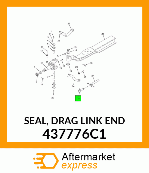 SEAL, DRAG LINK END 437776C1