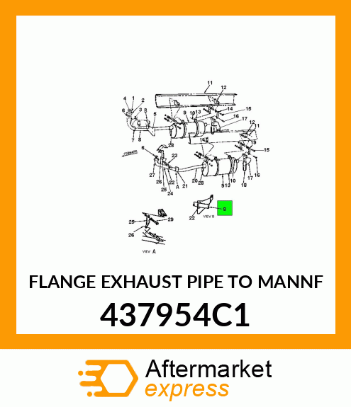 FLANGE EXHAUST PIPE TO MANNF 437954C1