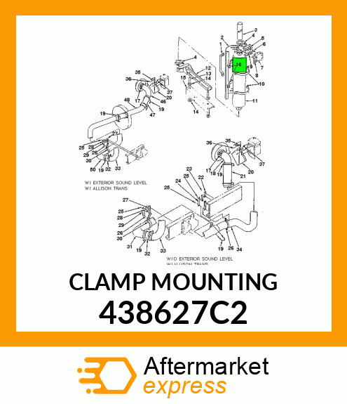 CLAMP MOUNTING 438627C2