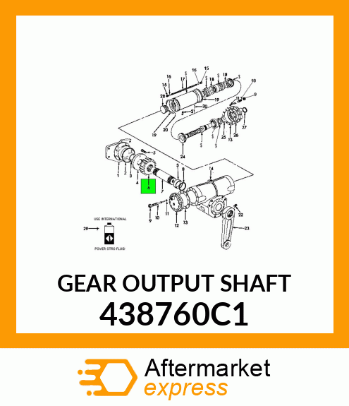 GEAR OUTPUT SHAFT 438760C1