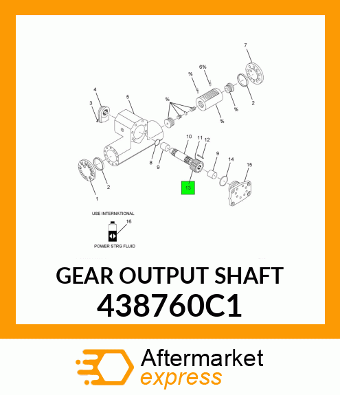 GEAR OUTPUT SHAFT 438760C1