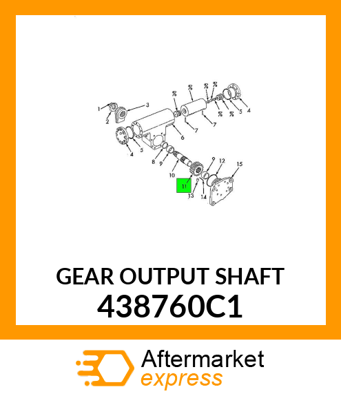 GEAR OUTPUT SHAFT 438760C1