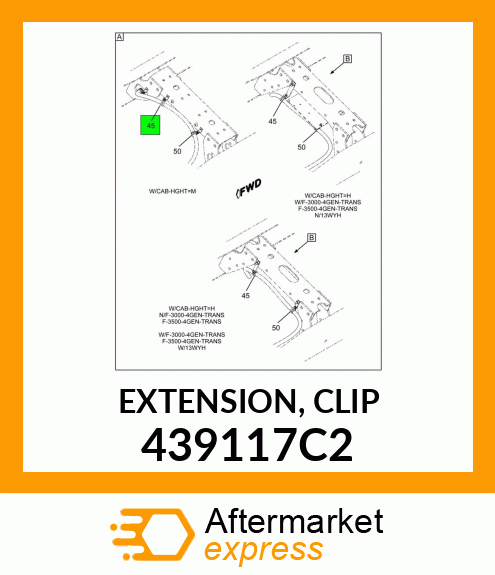 EXTENSION, CLIP 439117C2