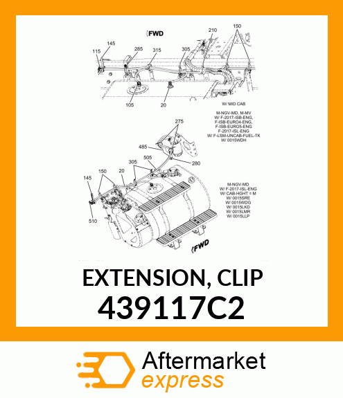 EXTENSION, CLIP 439117C2