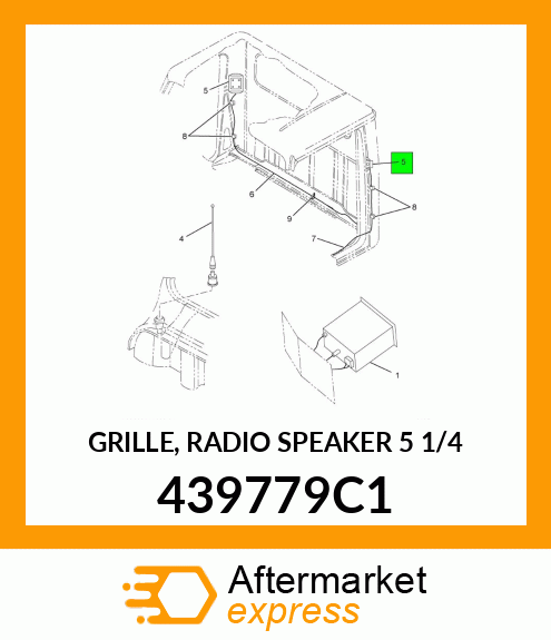 GRILLE, RADIO SPEAKER 5 1/4" 439779C1