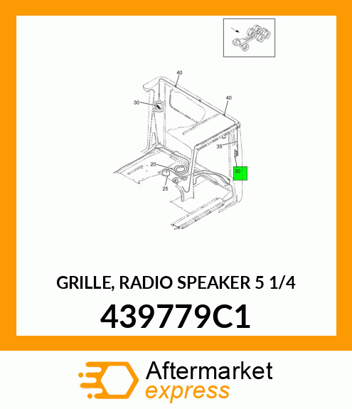 GRILLE, RADIO SPEAKER 5 1/4" 439779C1