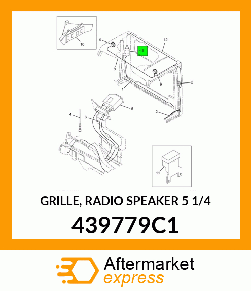 GRILLE, RADIO SPEAKER 5 1/4" 439779C1