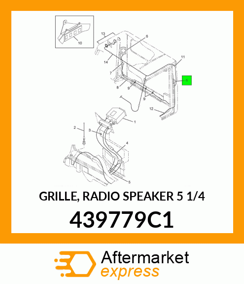 GRILLE, RADIO SPEAKER 5 1/4" 439779C1