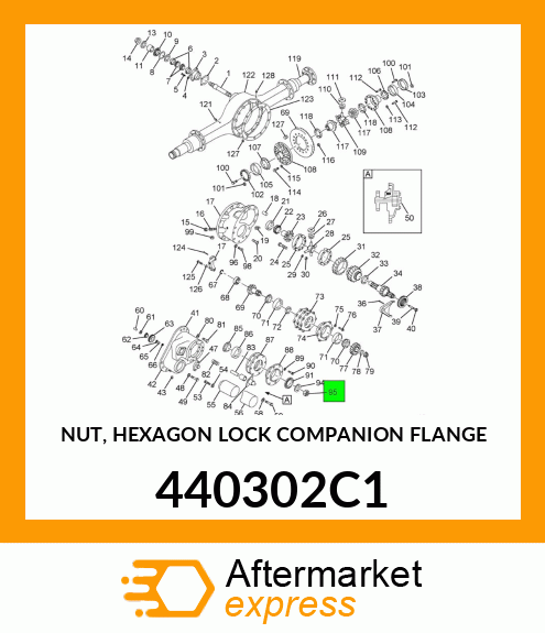 NUT, HEXAGON LOCK COMPANION FLANGE 440302C1