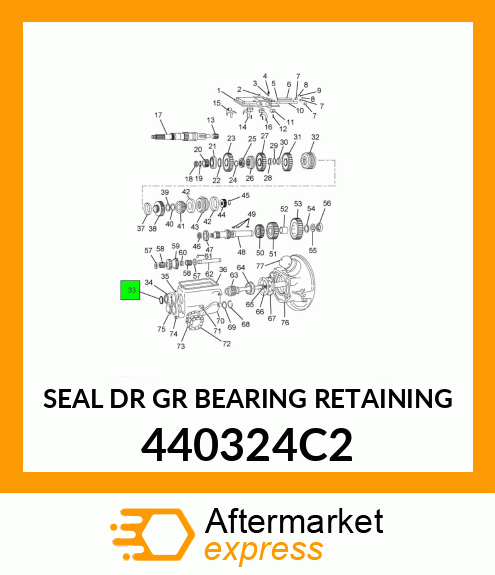 SEAL DR GR BEARING RETAINING 440324C2