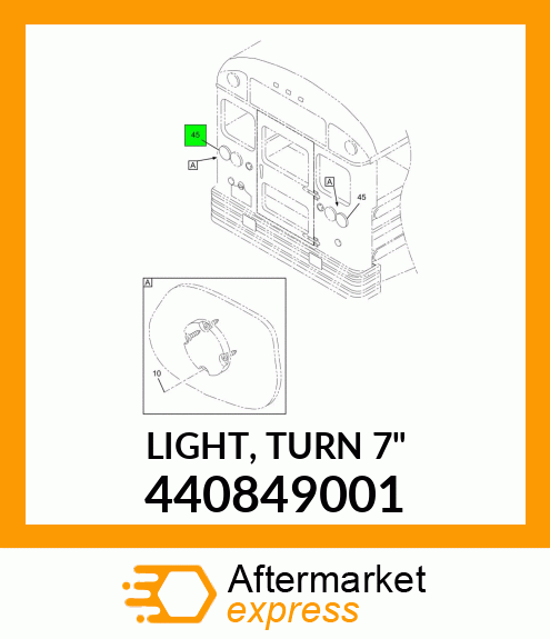 LIGHT, TURN 7" 440849001