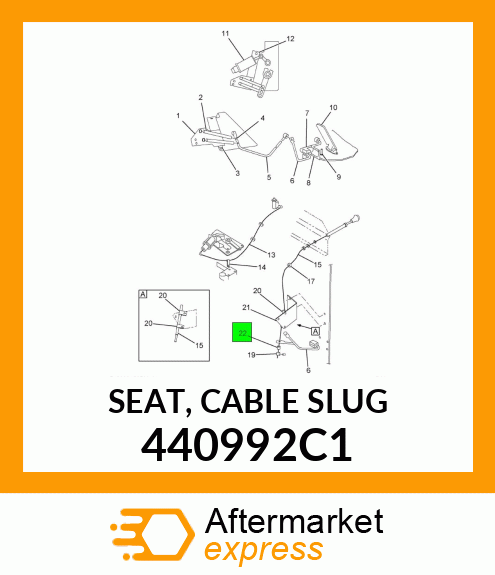 SEAT, CABLE SLUG 440992C1