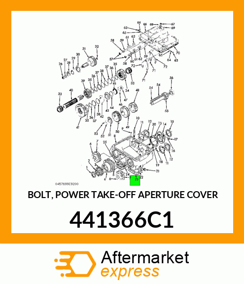 BOLT, POWER TAKE-OFF APERTURE COVER 441366C1