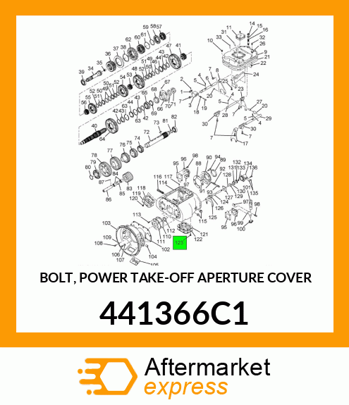 BOLT, POWER TAKE-OFF APERTURE COVER 441366C1