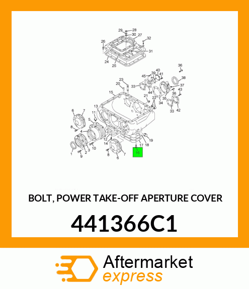 BOLT, POWER TAKE-OFF APERTURE COVER 441366C1