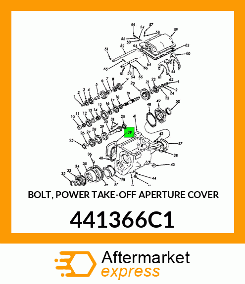 BOLT, POWER TAKE-OFF APERTURE COVER 441366C1