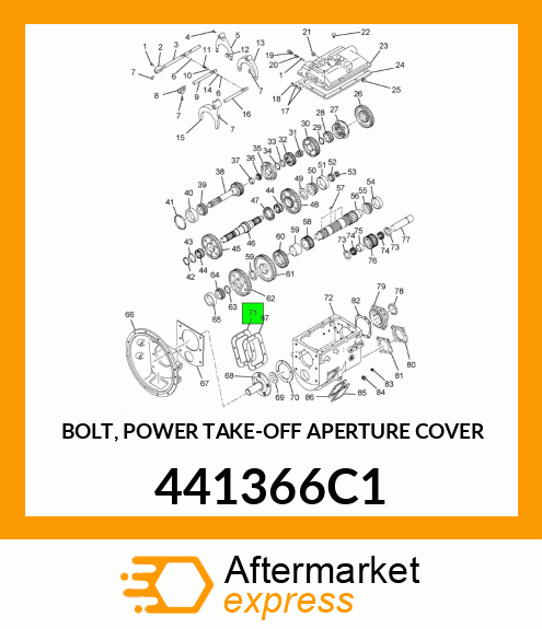 BOLT, POWER TAKE-OFF APERTURE COVER 441366C1