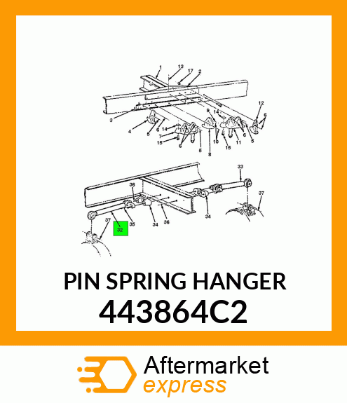 PIN SPRING HANGER 443864C2