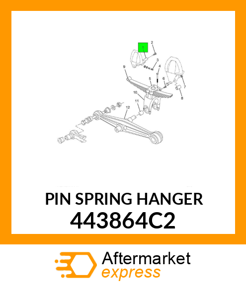 PIN SPRING HANGER 443864C2