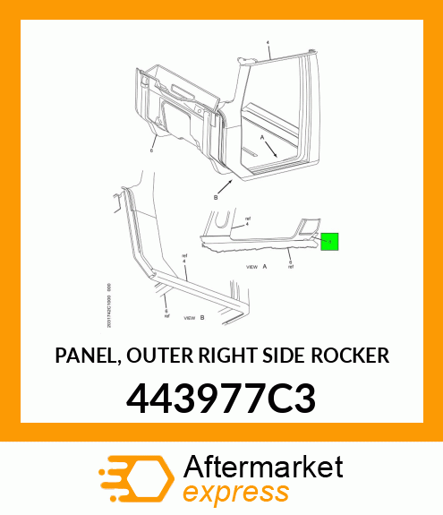 PANEL, OUTER RIGHT SIDE ROCKER 443977C3