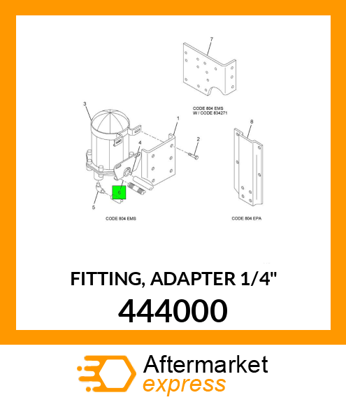 FITTING, ADAPTER 1/4" 444000