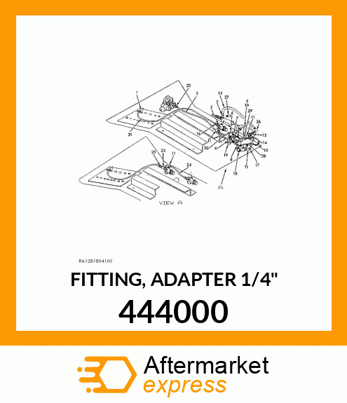 FITTING, ADAPTER 1/4" 444000