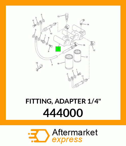 FITTING, ADAPTER 1/4" 444000