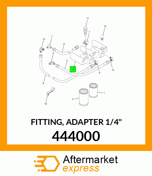 FITTING, ADAPTER 1/4" 444000