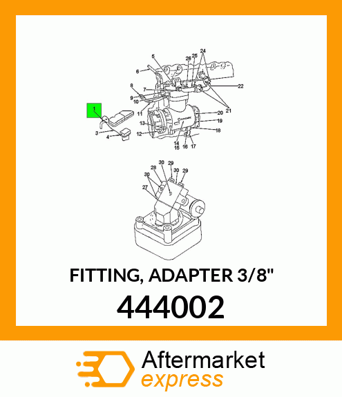 FITTING, ADAPTER 3/8" 444002