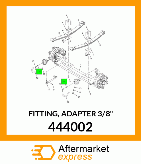 FITTING, ADAPTER 3/8" 444002